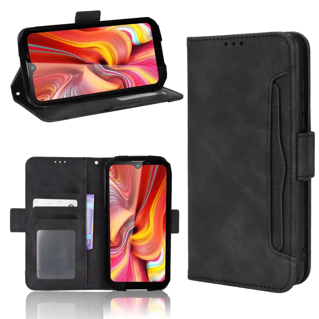 

Multi Card Slot Cattle Stripe Flip Wallet Leather Case For DOOGEE S96 Pro, As pictures