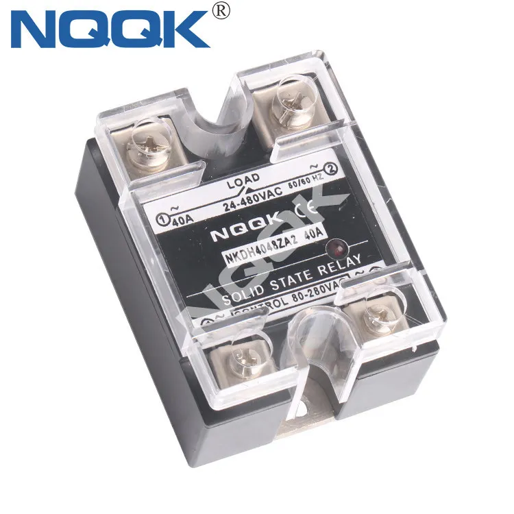 Ac 40a 480vac 24vac Single Phase Ssr Solid State Relay For Computer