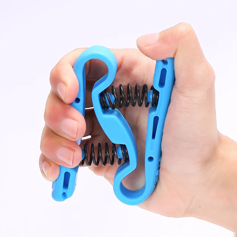 

Small portable grip ring finger rehabilitation training spring steel grip Sports and fitness equipment, Blue