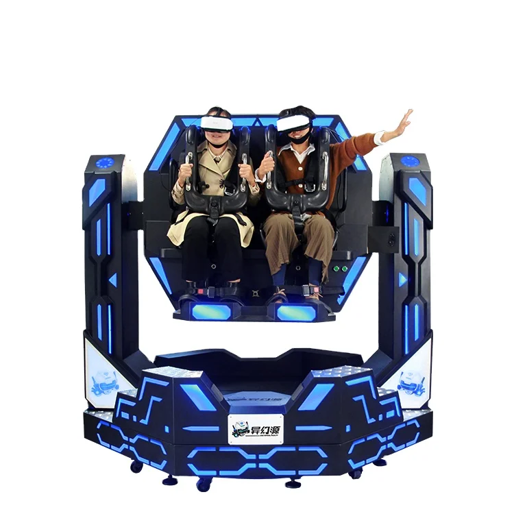 

9D Vr Roller Coaster Big Pendulum Game Machine Simulator 1080 Degree Virtual Reality Game For Sale, Blue white