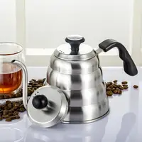 

Pour Over Coffee Maker Tea Kettle - Gooseneck Kettle Coffee Pot With Fixed Thermometer for Perfect Coffee and Tea - Teapot