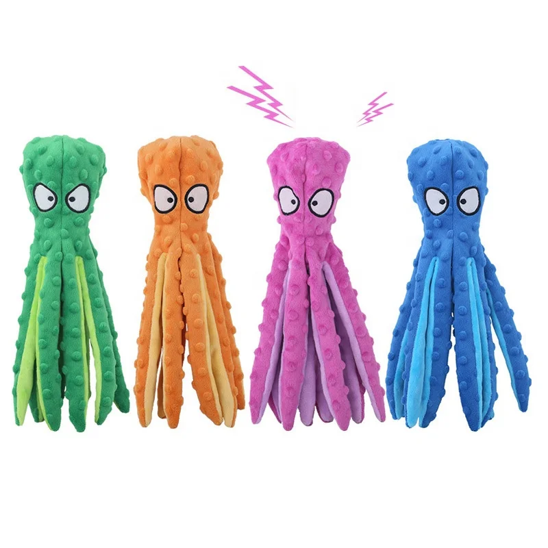 

Friendly Corduroy Pet Pastel Chew Octopus Stuffed Cat For Dog Plush Puppy Chewing Dogs Christmas Treat Toy Squeaky Octopus, Picture