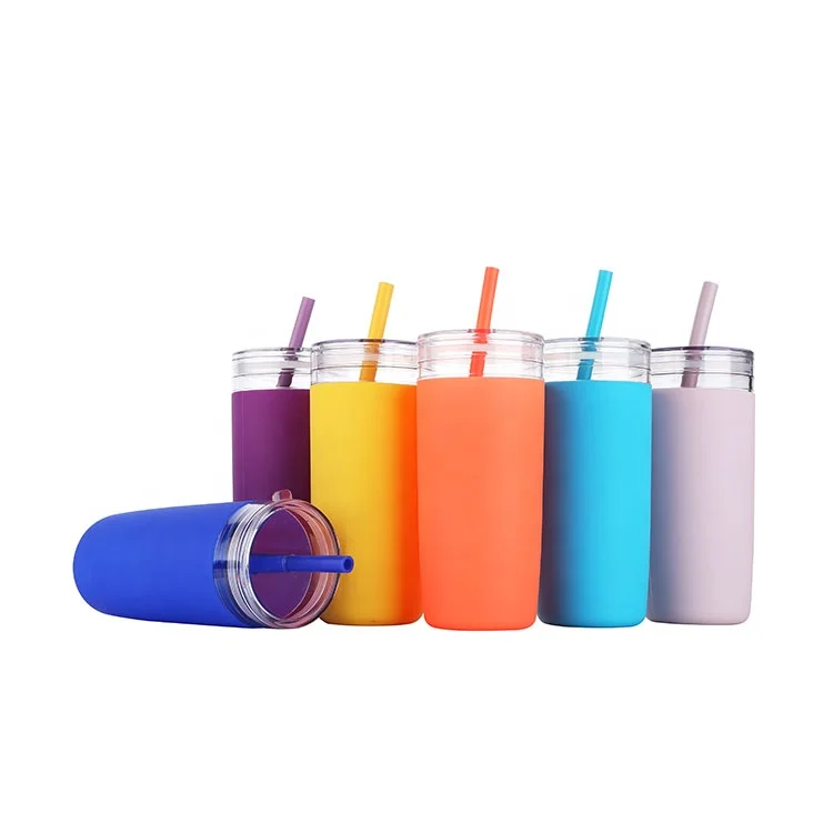 

Promotion Bpa free plastic cups custom made cute reusable drinking travel coffee promotion plastic cup with silicone straw