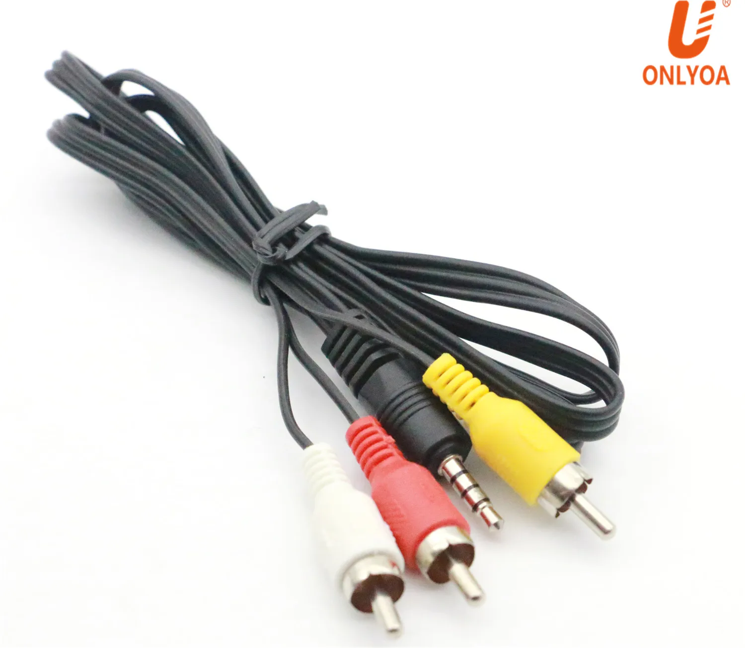 Onlyoa 3 Rca Video Cable Male To Male 3.5 Mm Aux Av Audio Cable And 4