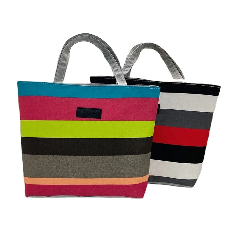 

2021 New Style Canvas Mommy Shopping bag Colorful Fashion Shopping Bag Zipper Print Women Cotton Casual Tote Bag, 5 colors