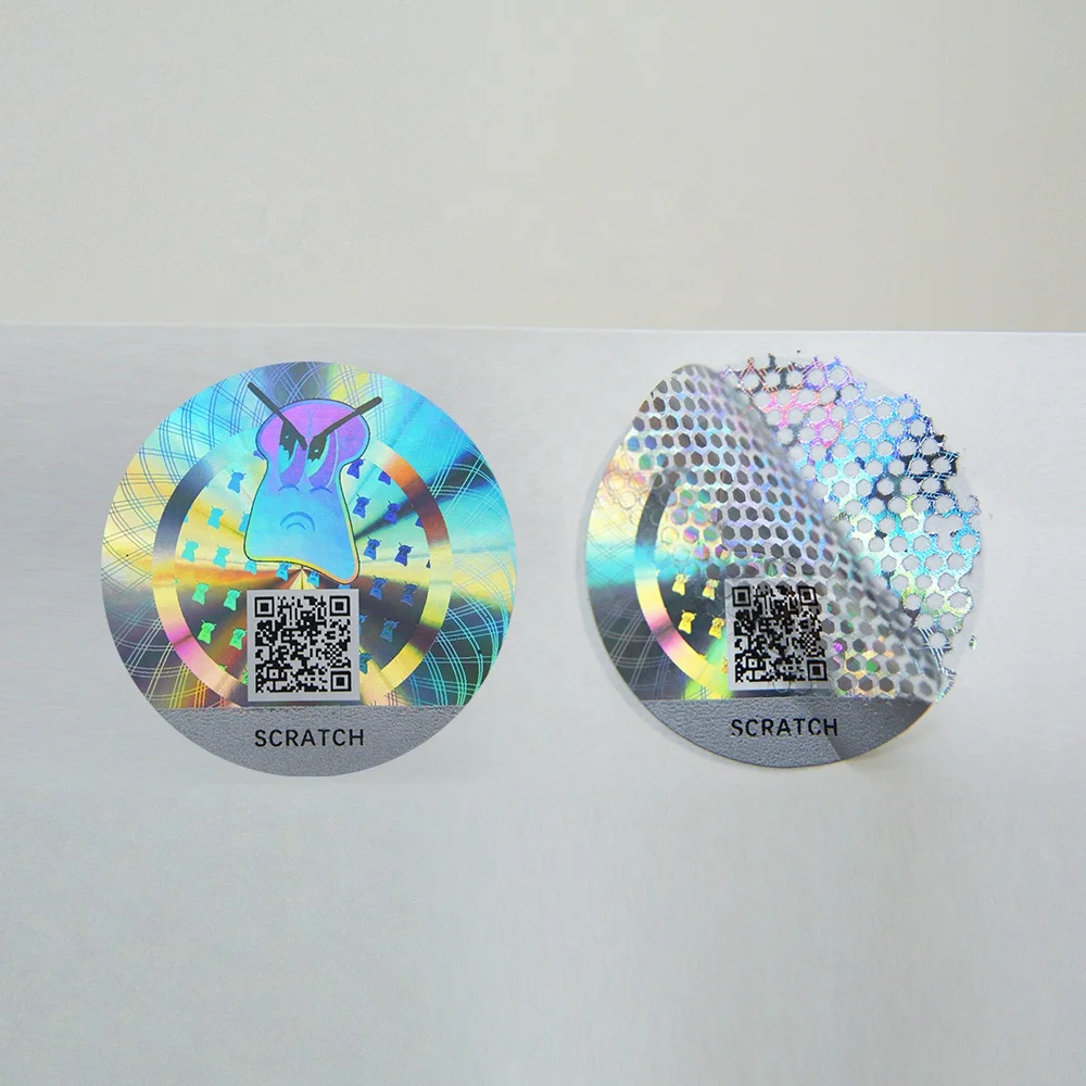 

high anti counterfeitanti labels sheet shape holographic logo sticker glitter printing hologram sticker designer