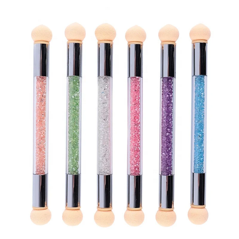 

Gradient Two-Headed Sponge Pen Set Lady's Popular Nail Brush