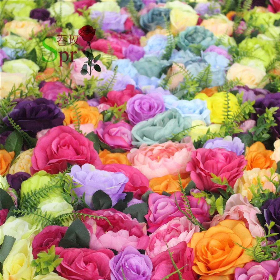 

SPR silk flower wall wedding backdrop wedding flower wall backdrop decoration for floral decoration flower wall, Pink
