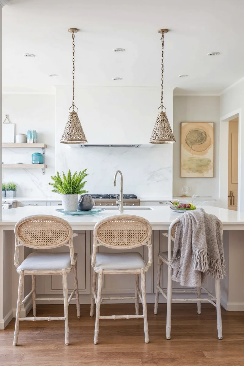 Floating serving cabinet blending storage and style in open spaces