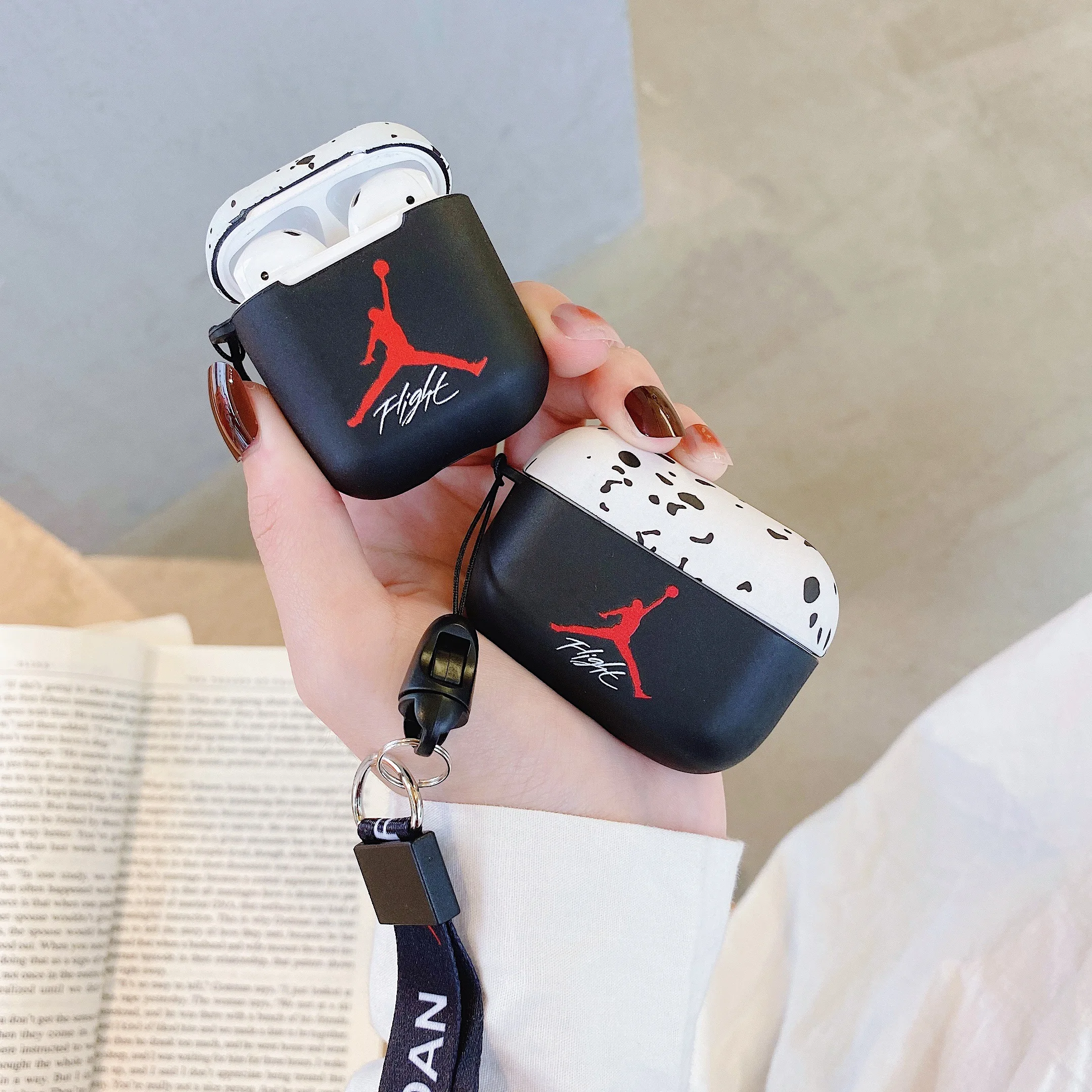 
Hypebeast RETRO AJ Cement Box Inspired AirPods Soft Protective Case with Hanging Strap 