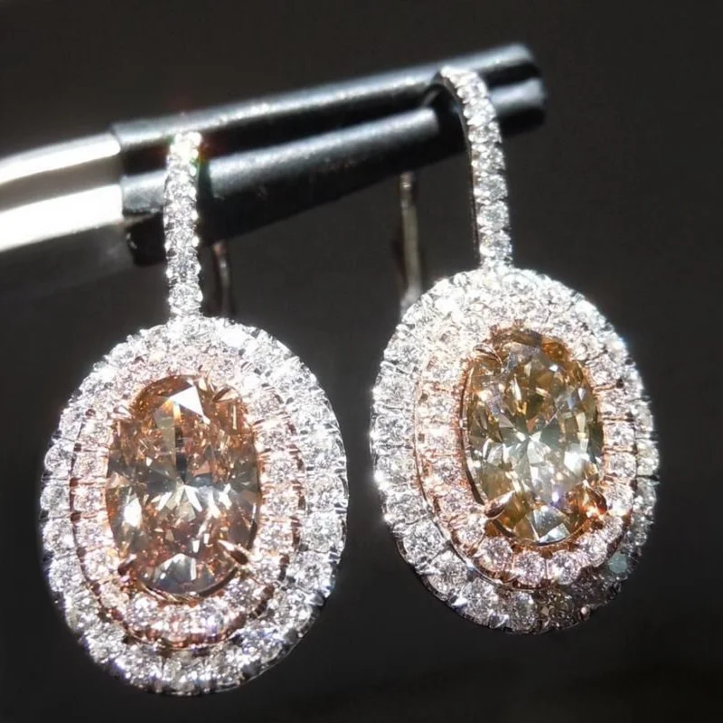 

Cubic Zirconia Pave Crystal Princess Cut Earrings For Women Daily Dress earring