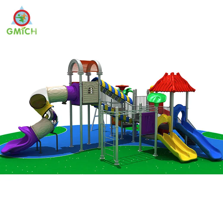 

High quality multifunctional children outdoor play area playground wholesale daycare kids plastic slide swing set