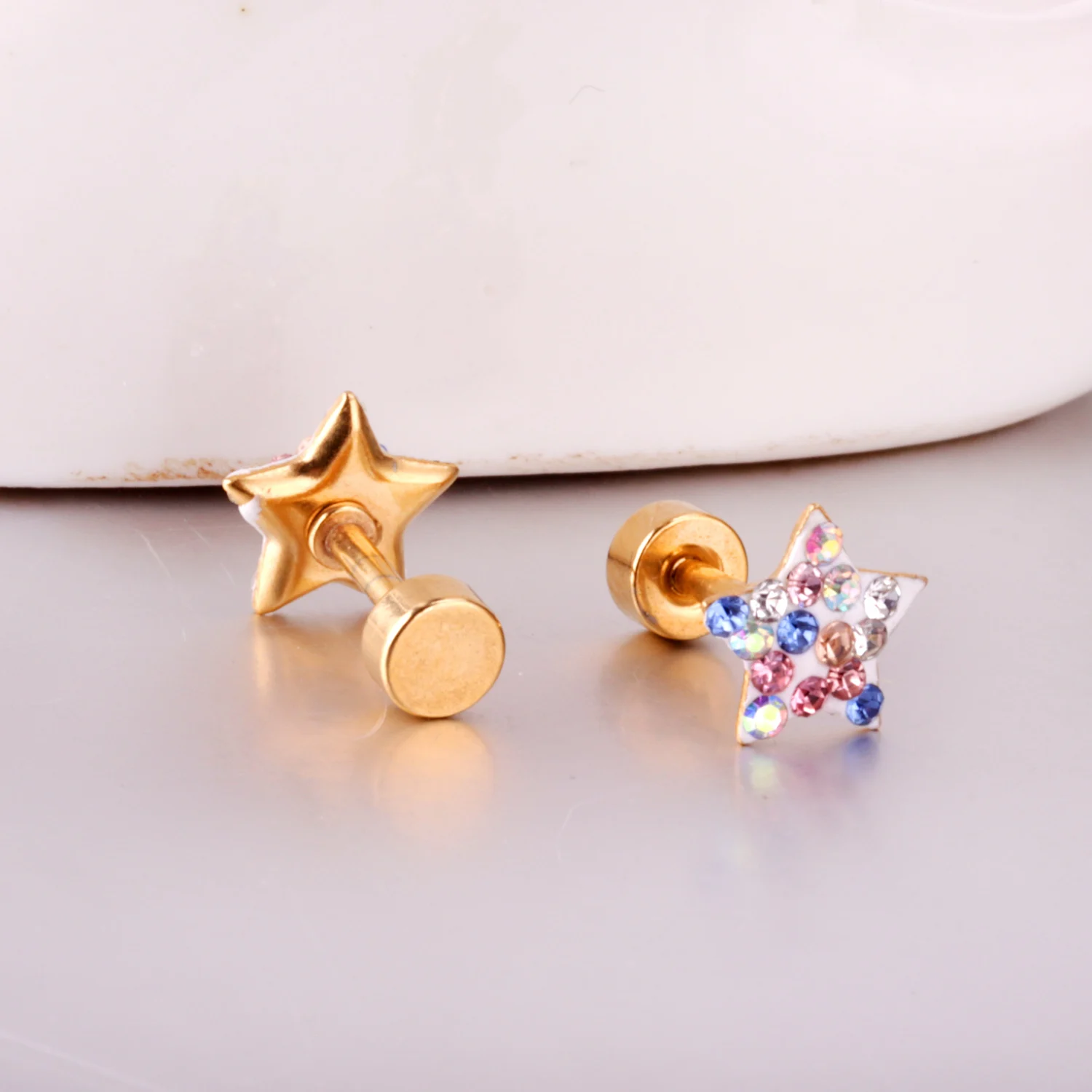 Stainless Steel Heart Kids Stu