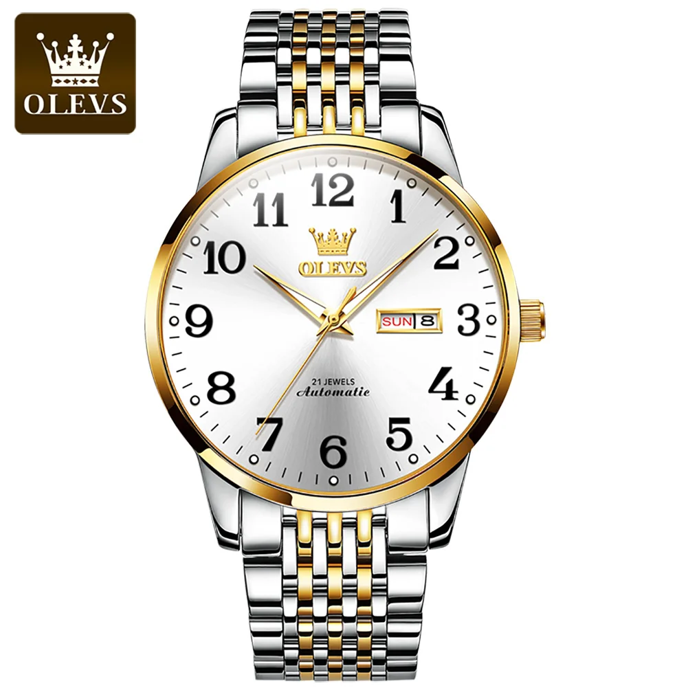 

OLEVS 6666 Custom Logo Brand Private Label Wrist Luxury Automatic Mechanical Men Watch