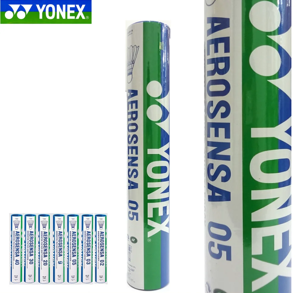 

YONEX AS05 Class A Duck Feather Badminton Shuttlecock with Fiber Board + Cork Head, White