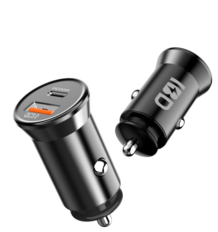 

IBD Newest High End Dual USB QC 3.0 PPS Alloy Metal Car Charger OEM for BMW car