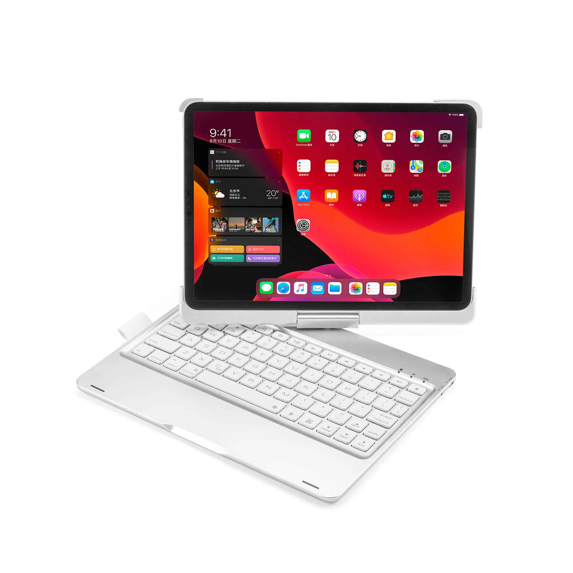 

Rotatable Wireless Backlight Keyboard Flip Protective Case for Apple iPad Pro 11 inch Angle Changeable Cover with Pencil Holder