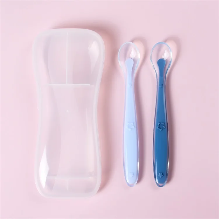 

Wholesale Eco-Friendly Reusable Soft Baby Spoon Silicone Training Spoon For Baby
