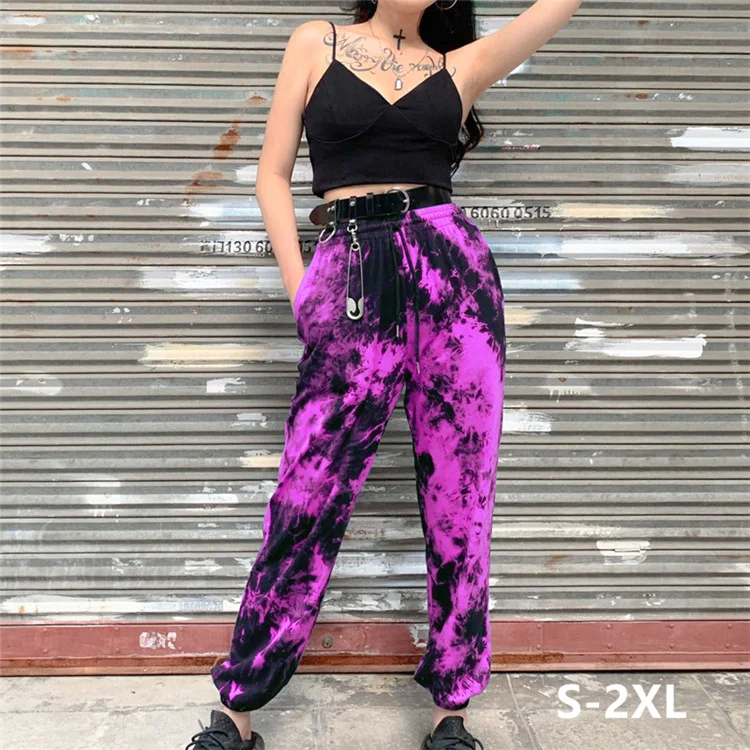 

Wholesale 2021 High Waist Plus Size Sweat Womens Women's Loose Pant Stretch Baggy Casual Camo Camouflage Tie Dye Pants Women, Picture