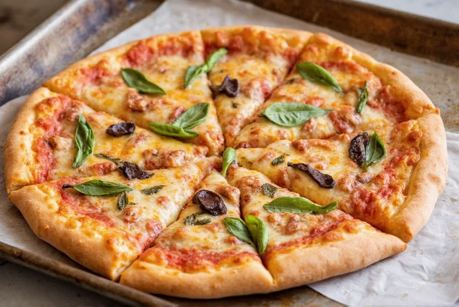 Oregano sprinkle on pizza dough
