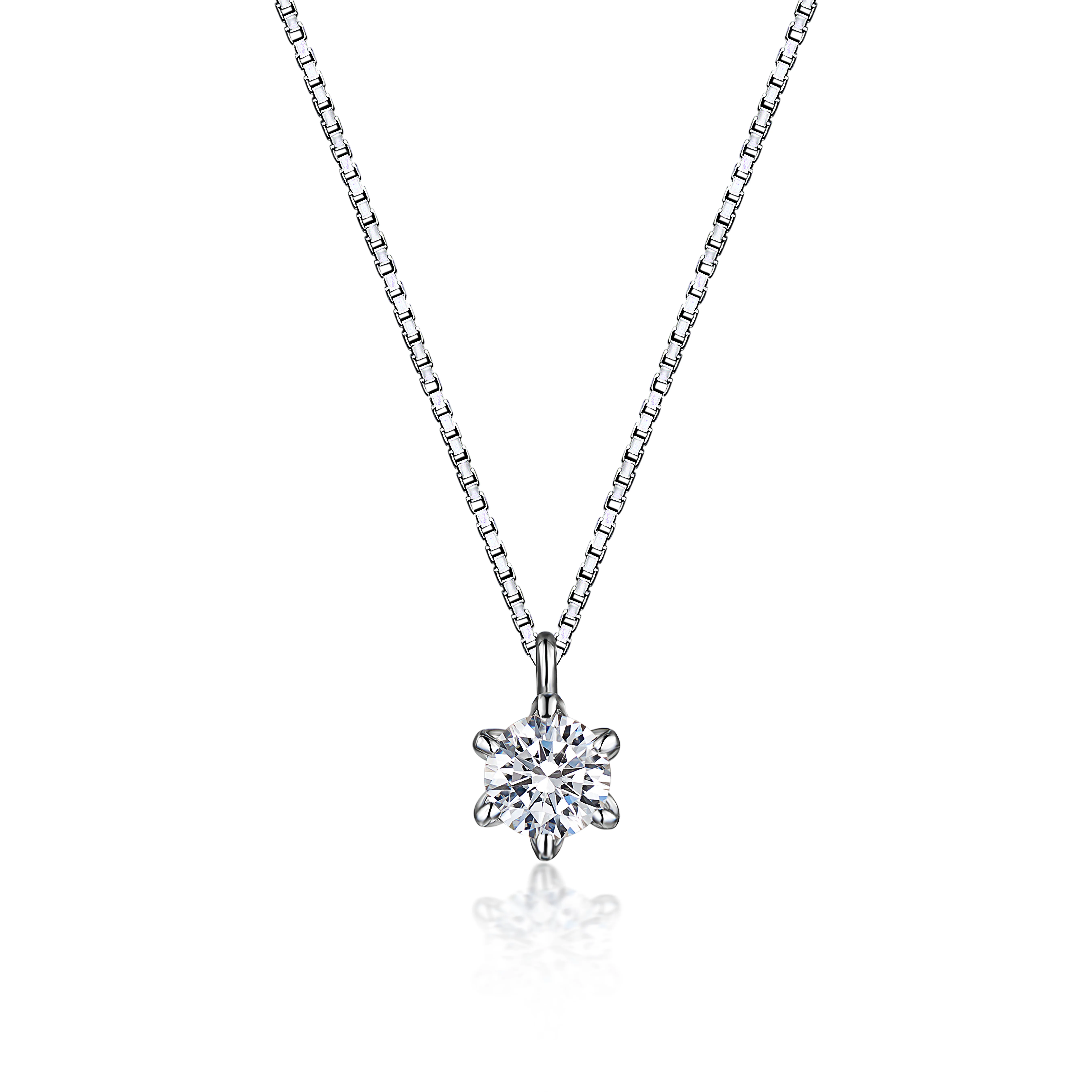 

925 sliver necklace for woman diamond pendant