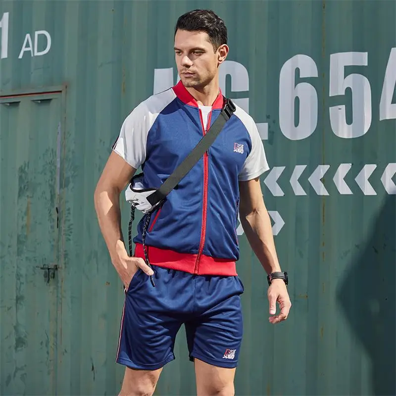 

Printing design Slim Fit jogger short set men custom logo mens tracksuit short set with logo, Customized colors