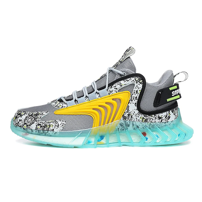 

New Fashion Comfortable Custom Logo Running Sneakers Leather Sneaker Men