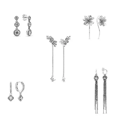 

Rx Jewelry 925silver Floral Earring Studs Fits Original Pandora