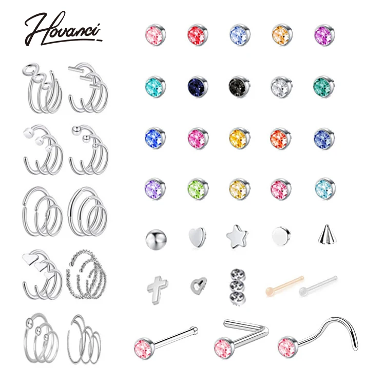 

316l Stainless Steel Labret Free Lip Ring Piercing Ring Cartilage Earring Stud Piercing Jewelry