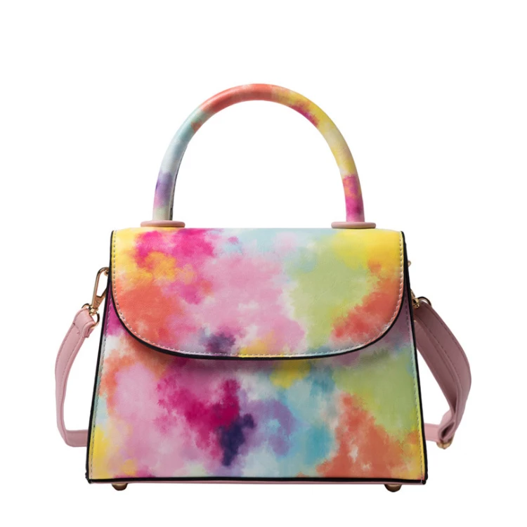 

2021 Fashion Handbags femme sac a main Rainbow RTS Handbags Ink Style PU Leather Crossbody Bag For Woman