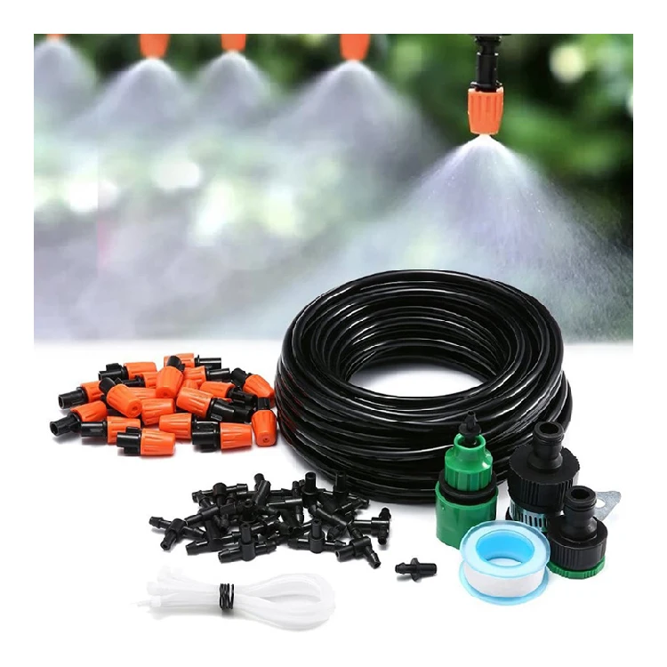 

High-quality New 10m Plastic Misting Disinfection Nozzles Water Mist Kits for Garden Outdoor Cooling System