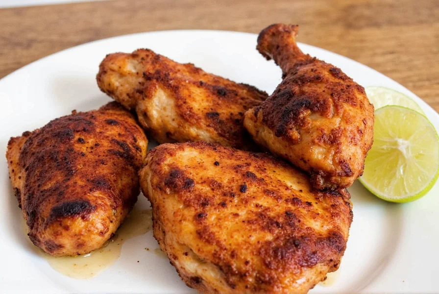 Chicken over stove with lots of smoke
