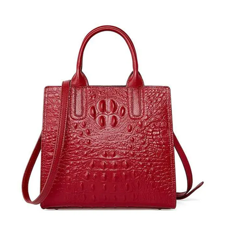 

2021 New Arrivals Fashion Beautiful designer 100% Genuine Leather Crocodile Handbags for office Ladies