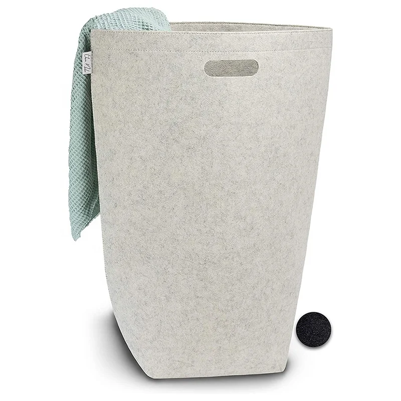

foldable felt laundry basket with ergonomic handles, Can be customized