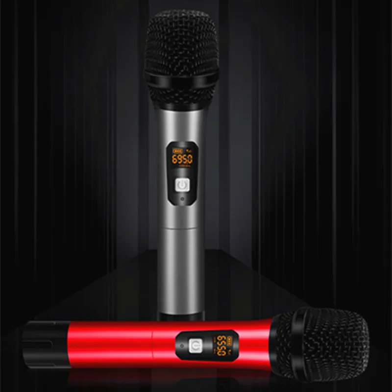

Xiexunda Universal U-segment Wireless Microphone One support Two Ktv Singing Audio Handheld Microphone Household microphone wir
