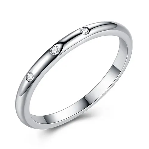 

925 Sterling Silver Droplets Stackable Finger Classic Ring for Women Wedding Jewelry Valentine's Day Gift