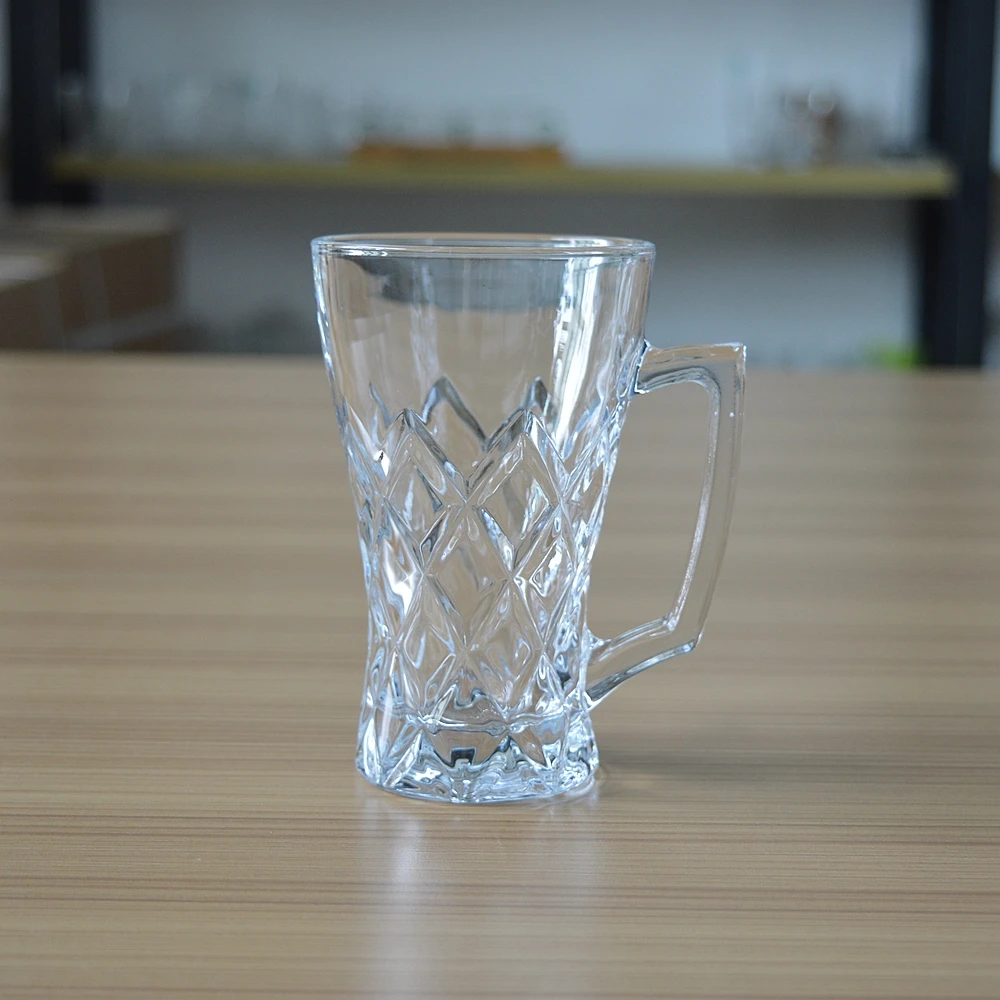 高品质豪华雕刻钻石玻璃杯热饮