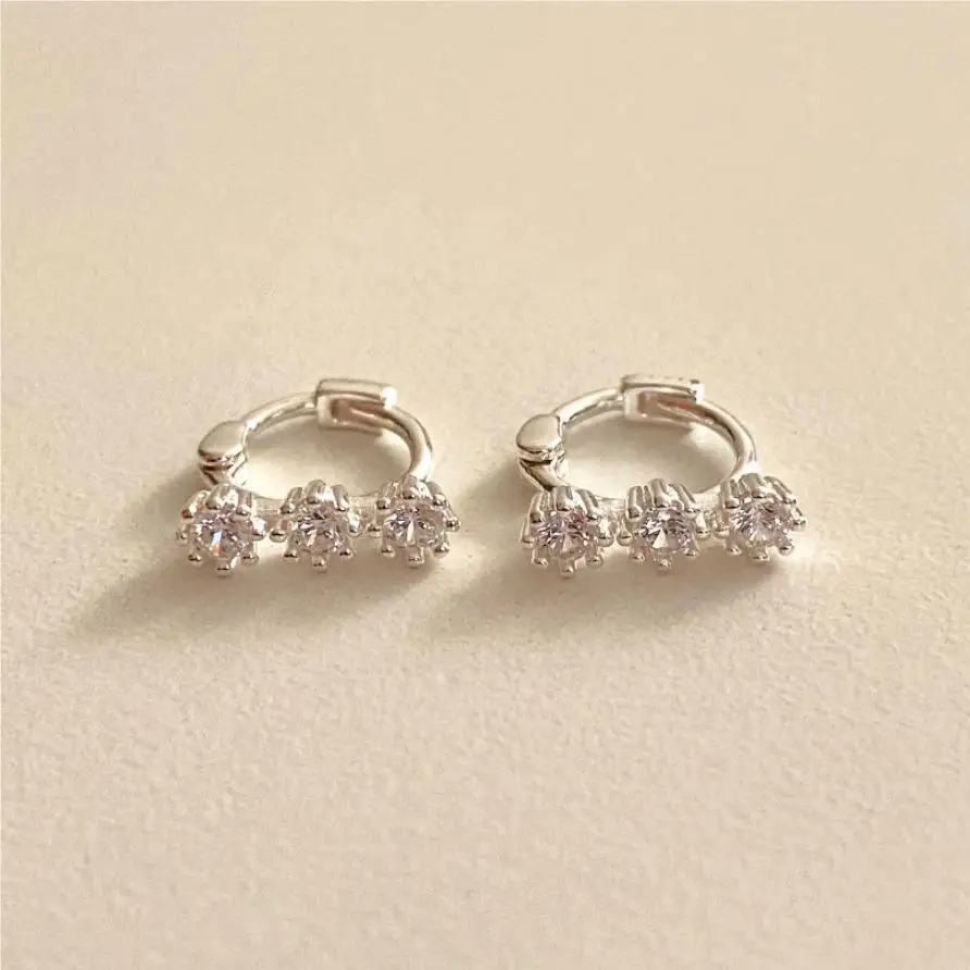 

VIANRLA 925 Sterling Silver Jewelry Earrings Zircon 18k Gold Plated Earring For Women Free Laser Logo Wholesale