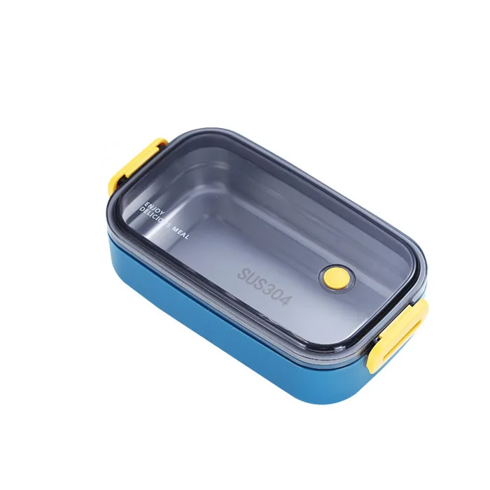 

304 Stainless Steel Single Layer Portable Food Storage Container Bento Box