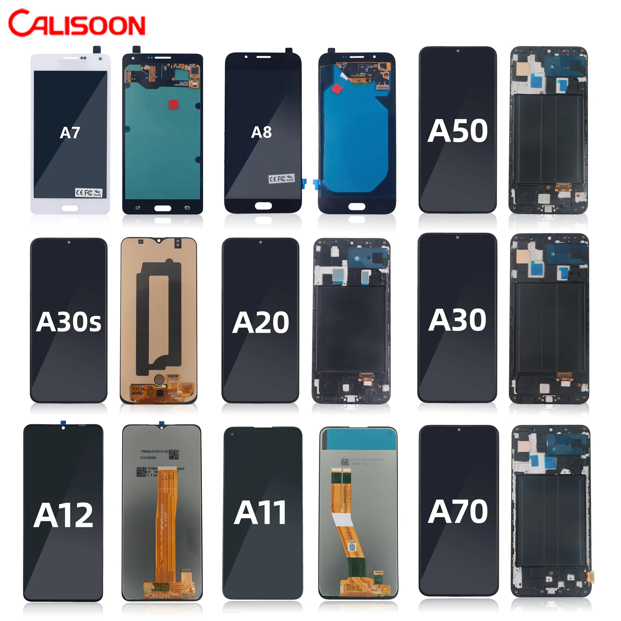 

Pantalla tactil LCD del telefono movil OEM de fabrica para for Samsung Galaxy A10 A20 A30 A50 A70 A90 Reemplazo del ensamblaje