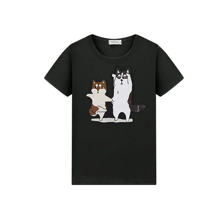 

Hot Selling Casual Animal Pattern Cotton fabrics Round Neck Men T-Shirt