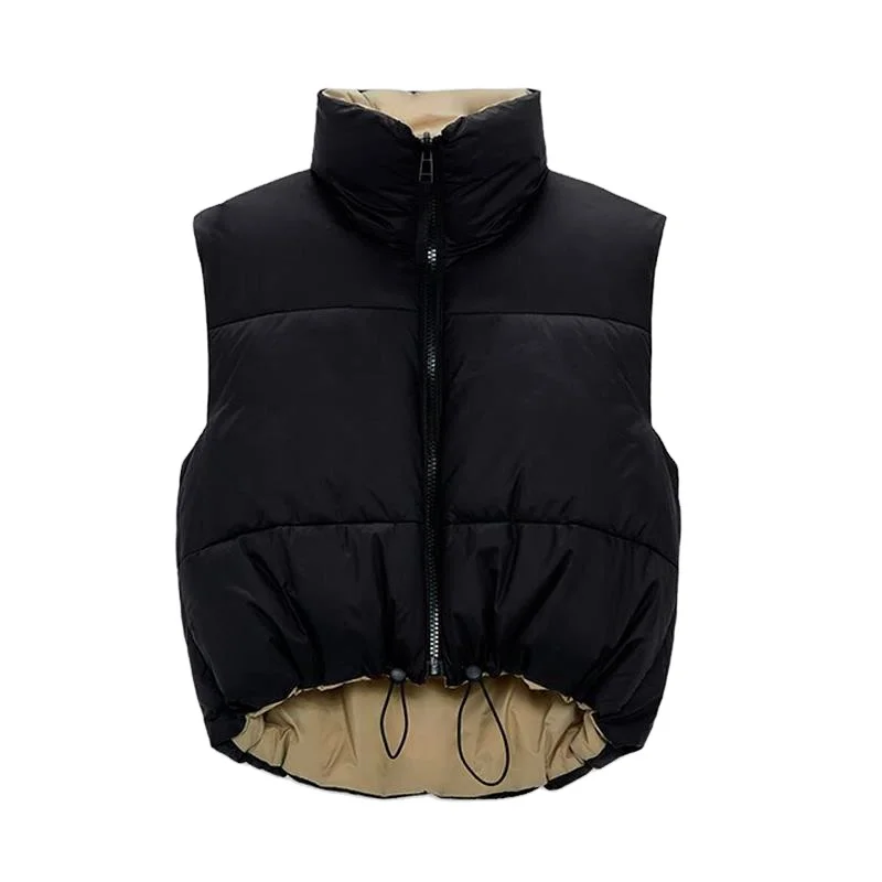 

Cropped Vest Women Coat Sleeveless Down jacket Parkas Waistcoat Down Coat Female Outerwear Chic Top Chalecos Para Mujer 2021