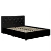Wholesale High Quality Tufted Black Leather Upholstered King Size Bed