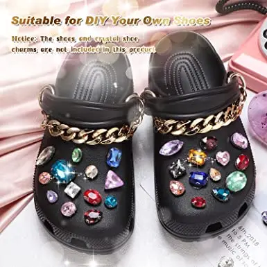 

2021 Decoration Ladies Luxury New Metal Shoe Accessories Pieces Charms Shoes Rhinestone Charm Designer