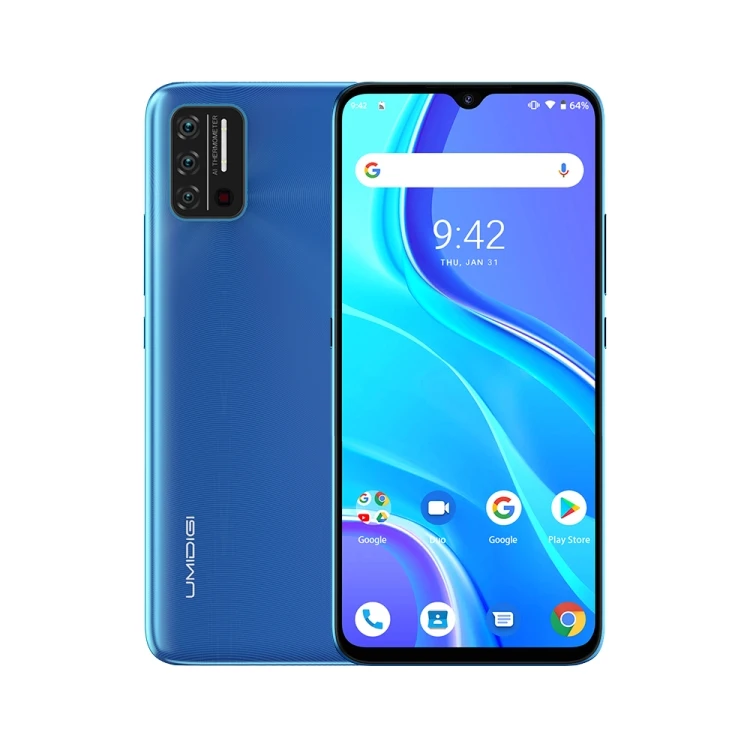 

New design Blue UMIDIGI A7S 2GB+32GB Triple Back Cameras 4150mAh Battery Face Identification 6.53 inch Smart Phone