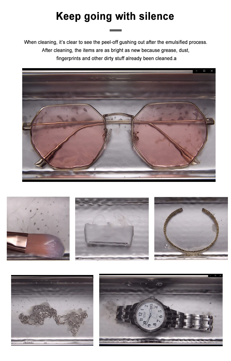 600ML High Frequency Ultrasonic Cleaner Waterproof Ultrasound Sonic Vibrator Cleaning Machine Jewelry Cleaner