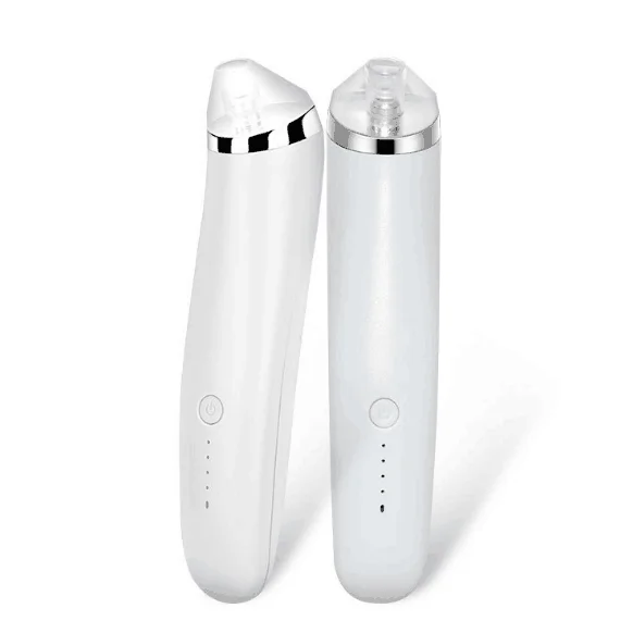

New USB Rechargeable Electric Vacuum Suction Blackhead Remover Facial Cleaning Kit Nose Acne, White/pink