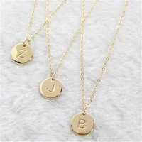 

Fashion Simple Initial Necklace Gold Jewelry Alphabet 26 Letter Pendant Necklace