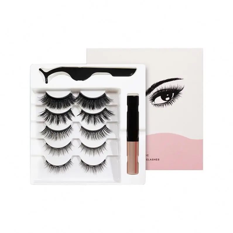 

New Product Magnetic Eyelashes 5 Pair, Black