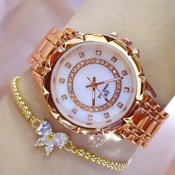 

BS BEE SISTER Luxury Brand Rose Gold Women Watch